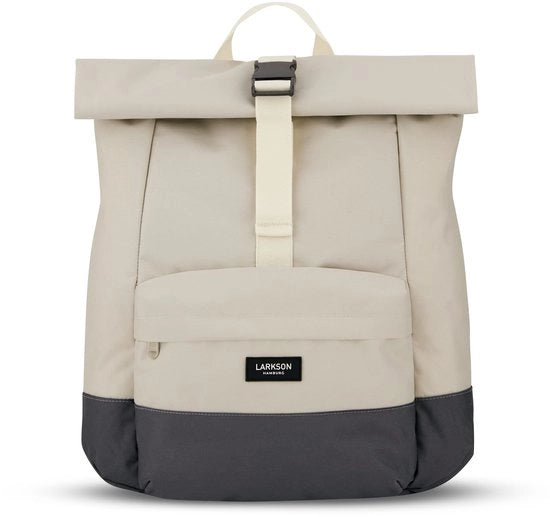 Borsa Rolltop Unisex Grigio - Borsa per Università, Lavoro, Tempo Libero - Rolltop con Tasca per Laptop e Pelle - Impermeabile