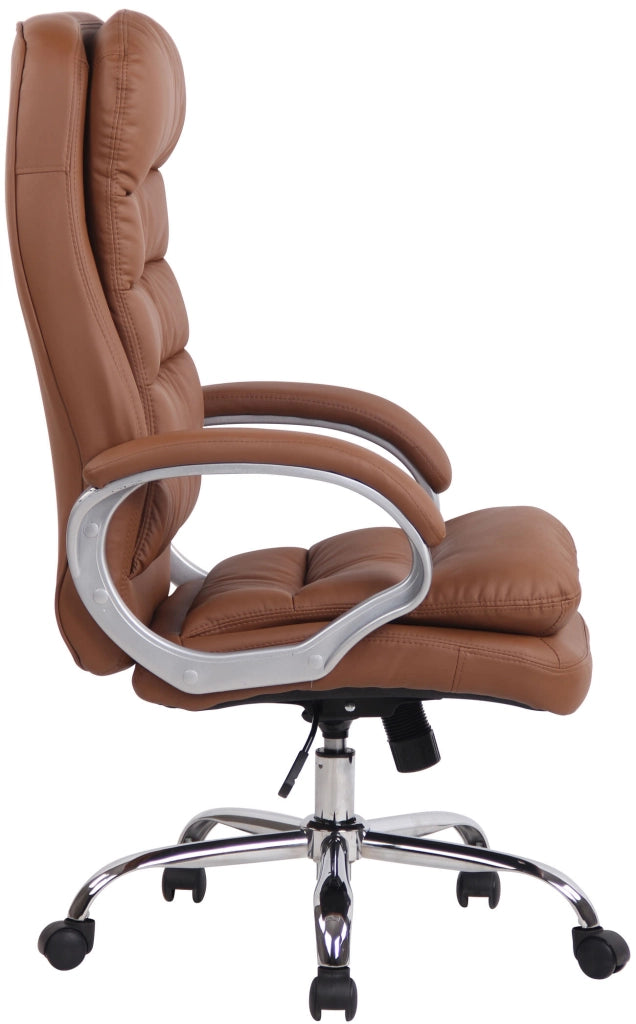 Sedia ufficio XXL Vancouver in similpelle marrone chiaro