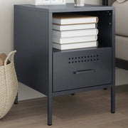 Comodino Antracite 36x39x50,5 cm in Acciaio 843058