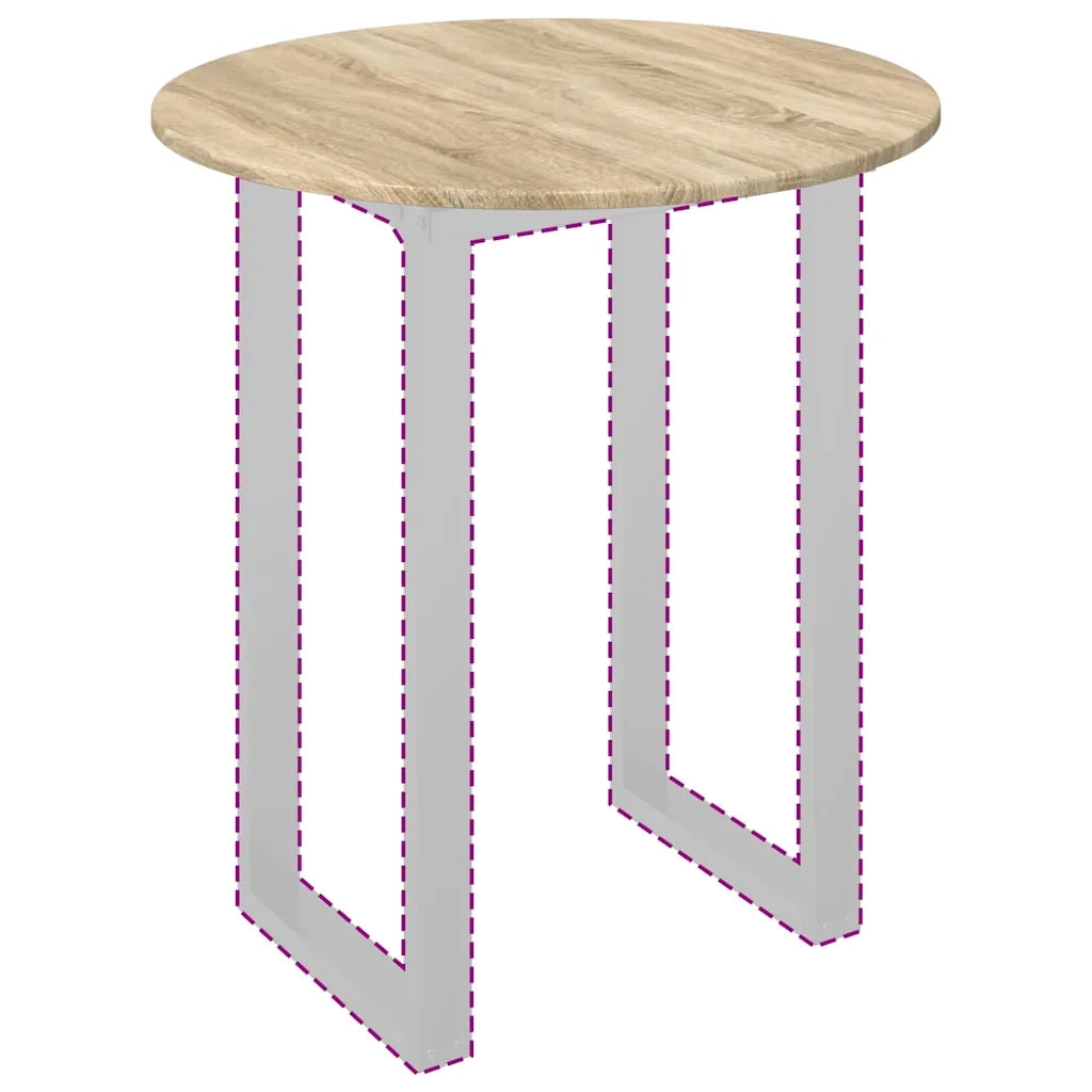 Piano del tavolo rovere sonoma Ø 70 x 1,5 cm Legno multistrato 880413