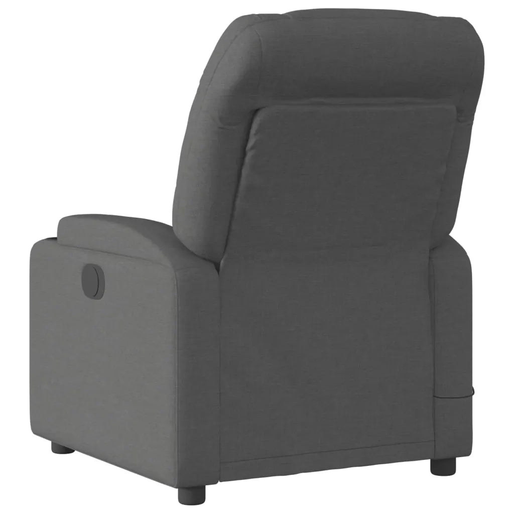 Poltrona reclinabile massaggiante in Tessuto Grigio Scuro 3206033