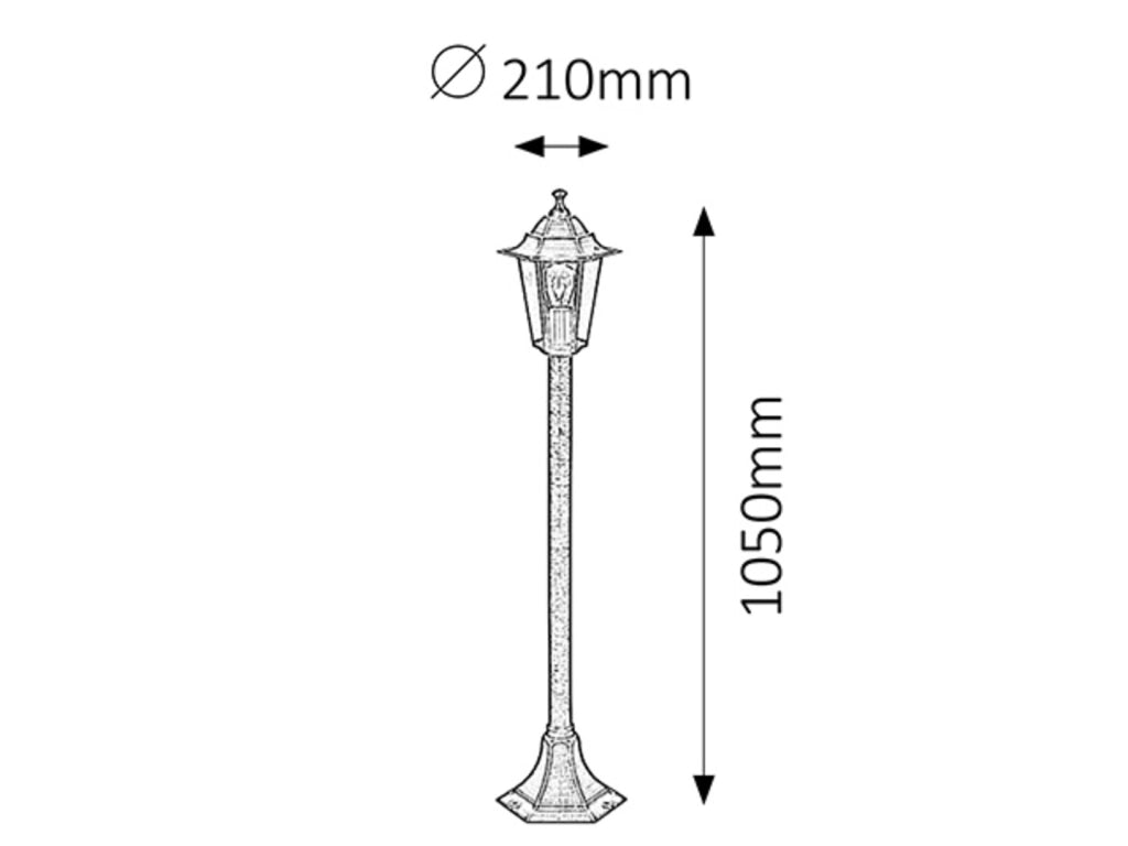 Lampada giardino piantana Velence 1xE27 oro Rabalux