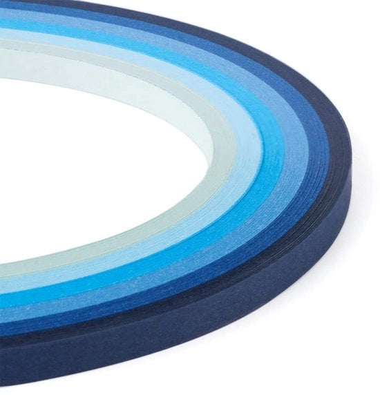 Papier a strisce per quilling 1200 strisce - 6 colori - 53x0,5 cm - Creatività fai da te - Adatto per decorazioni di festa - Alta qualità - Strisce di carta