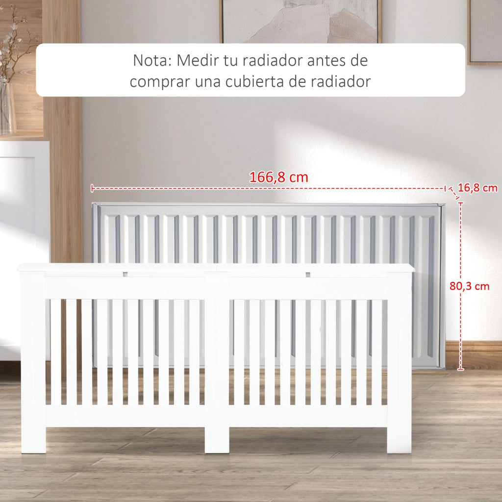Copriradiatore in MDF ¨C Minimal ¨C Bianco 172x19x81 cm