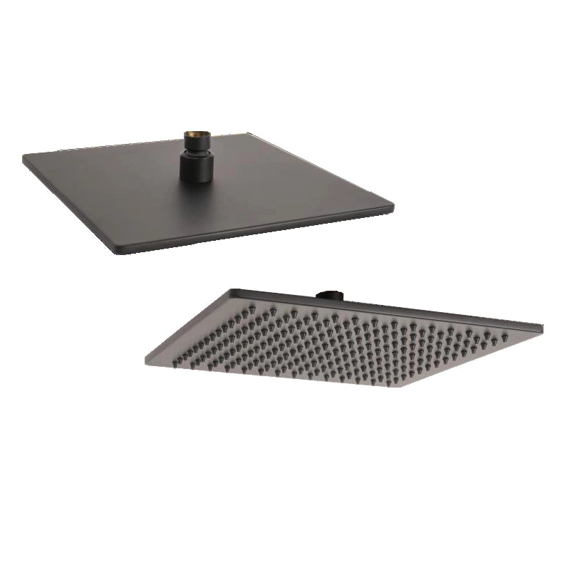 SOFFIONE DOCCIA BLACK 30X30CM IN INOX NERO OPACO