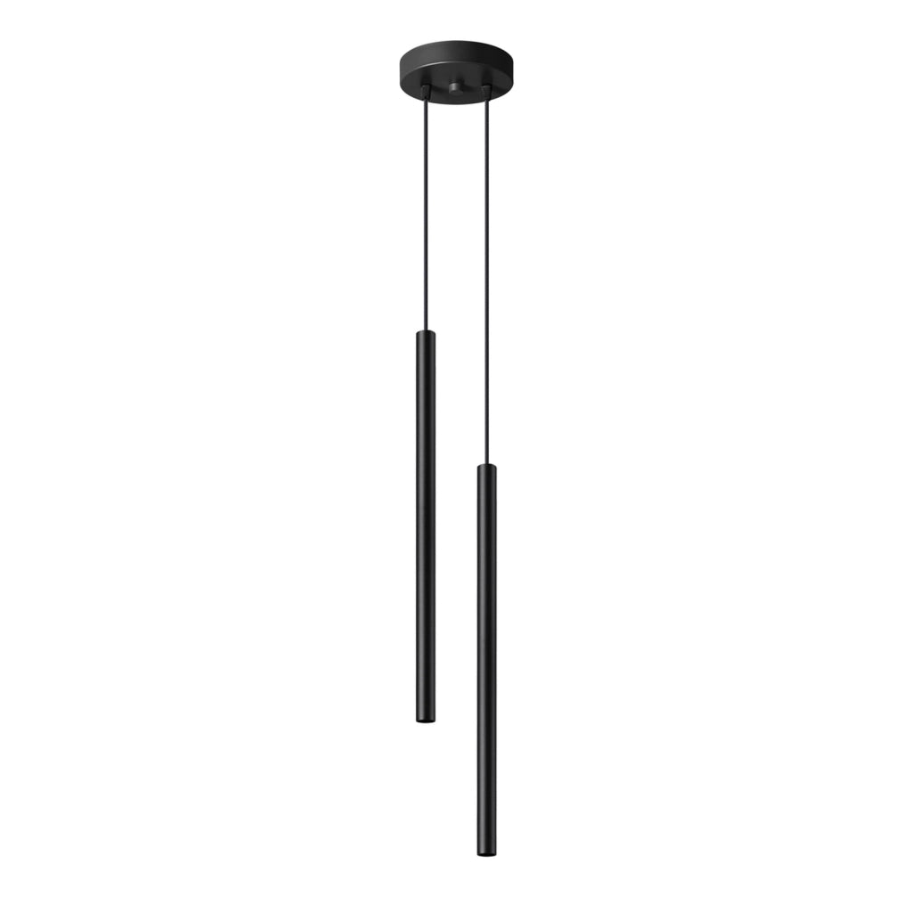 Lampada a sospensione nera 2 tubi 2xG9 VELINO Pure Lume