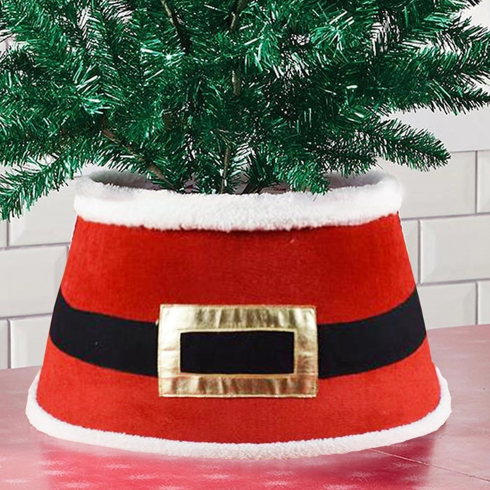 Trade Shop - Tappeto Gonna Copertura Base Albero Natalizio Decorazione Cintura Babbo Natale -