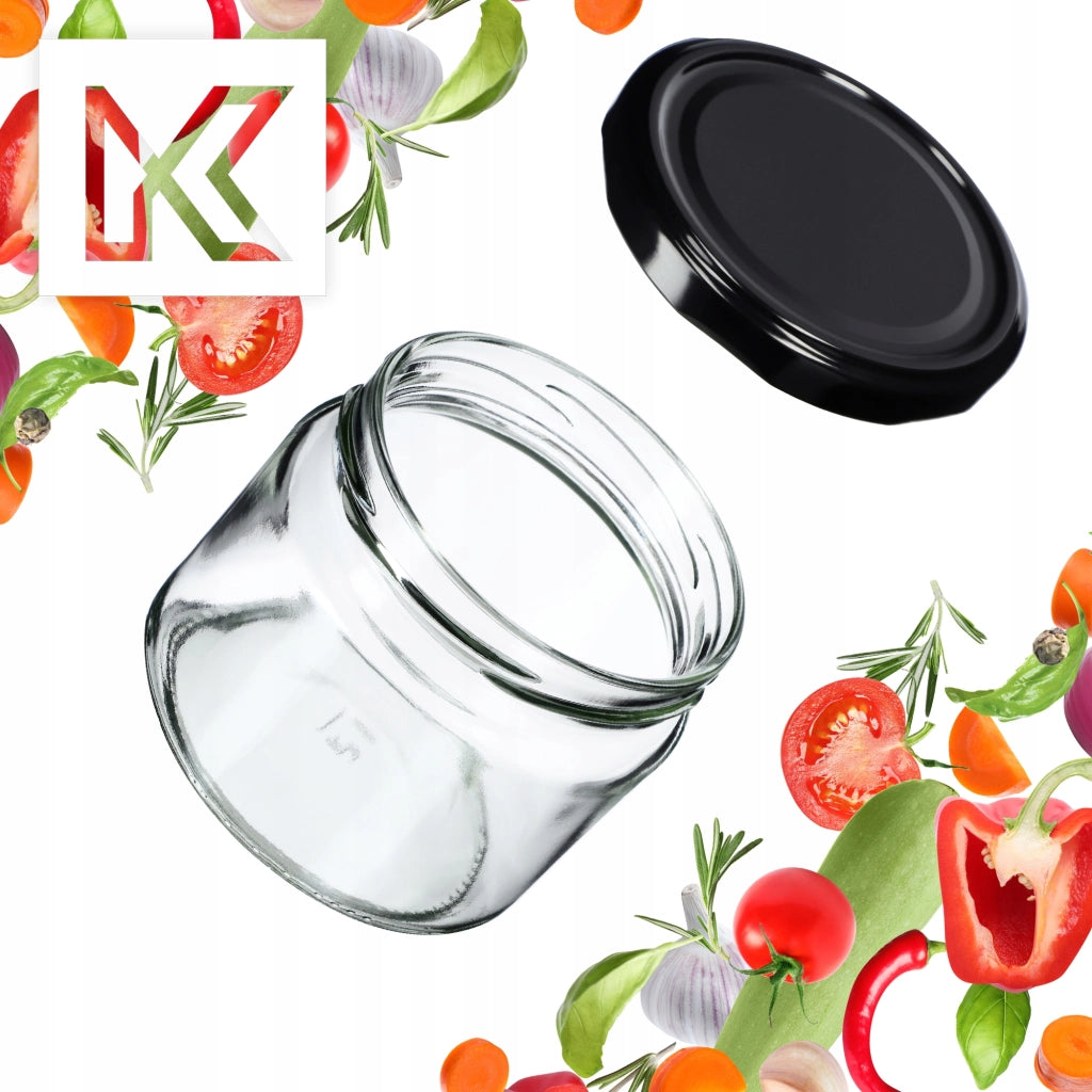 KADAX 10 barattoli di vetro da 330 ml barattoli per conserve marmellata miele tappi Fi82