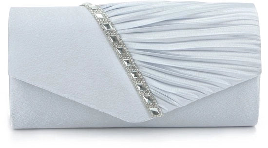 Borsa da Spalla per Donna con Clutch a Cristalli per la Sera, Ideale per Matrimoni, Feste di Promozione e Feste di Nozze