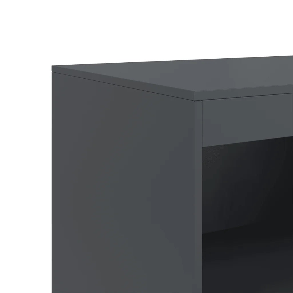 Credenza | Madia | Buffet da pranzo | Armadio da pranzo Antracite 67x39x107 cm in Acciaio