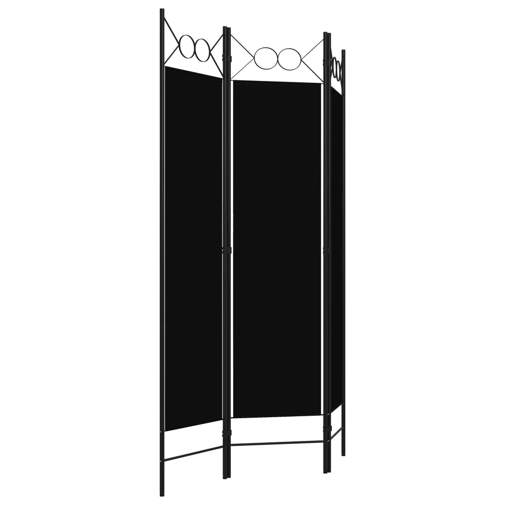 Paravento a 3 Pannelli Nero 120x180 cm 320702