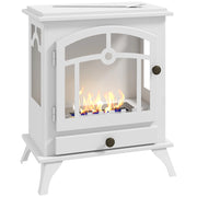 Camino a Bioetanolo da Pavimento con Serbatoio 0,9L ¨C zephmum ¨C 45x28x54cm Bianco