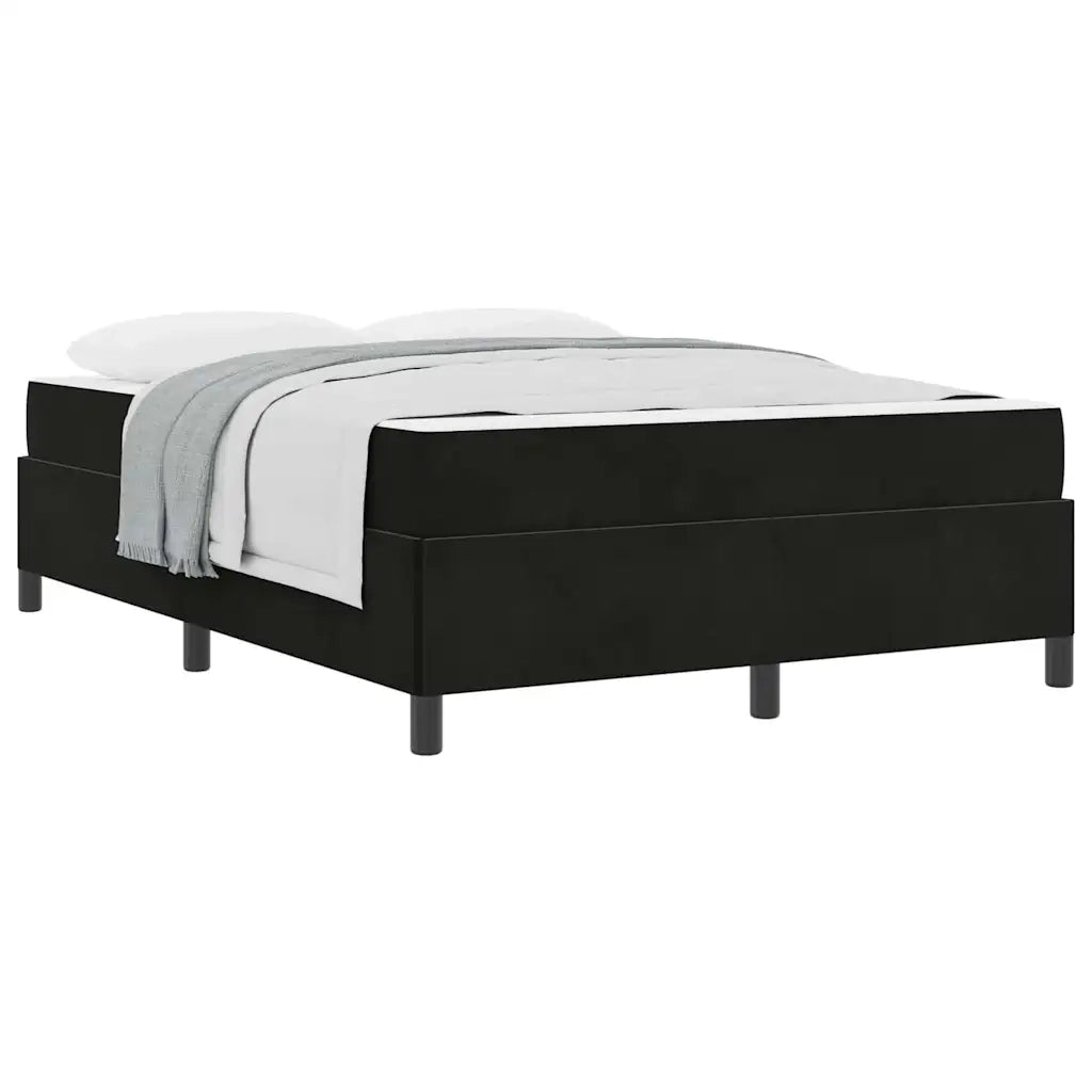 vidaXL Struttura del letto Nero e Bianco 140 x 200 cm Velluto