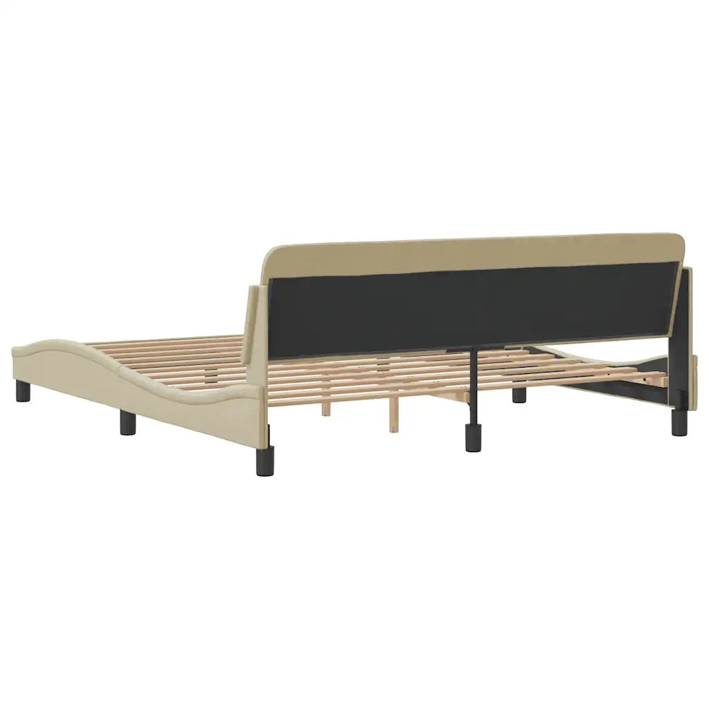 Giroletto senza Materasso Crema 180x200 cm in Tessuto
