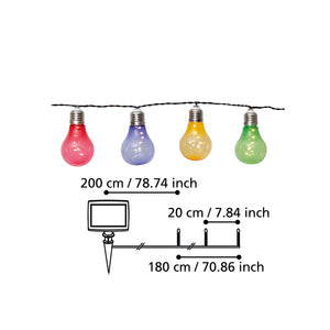 Catena Luminosa Solare Esterno Solar Acciaio Argento Multicolor Led
