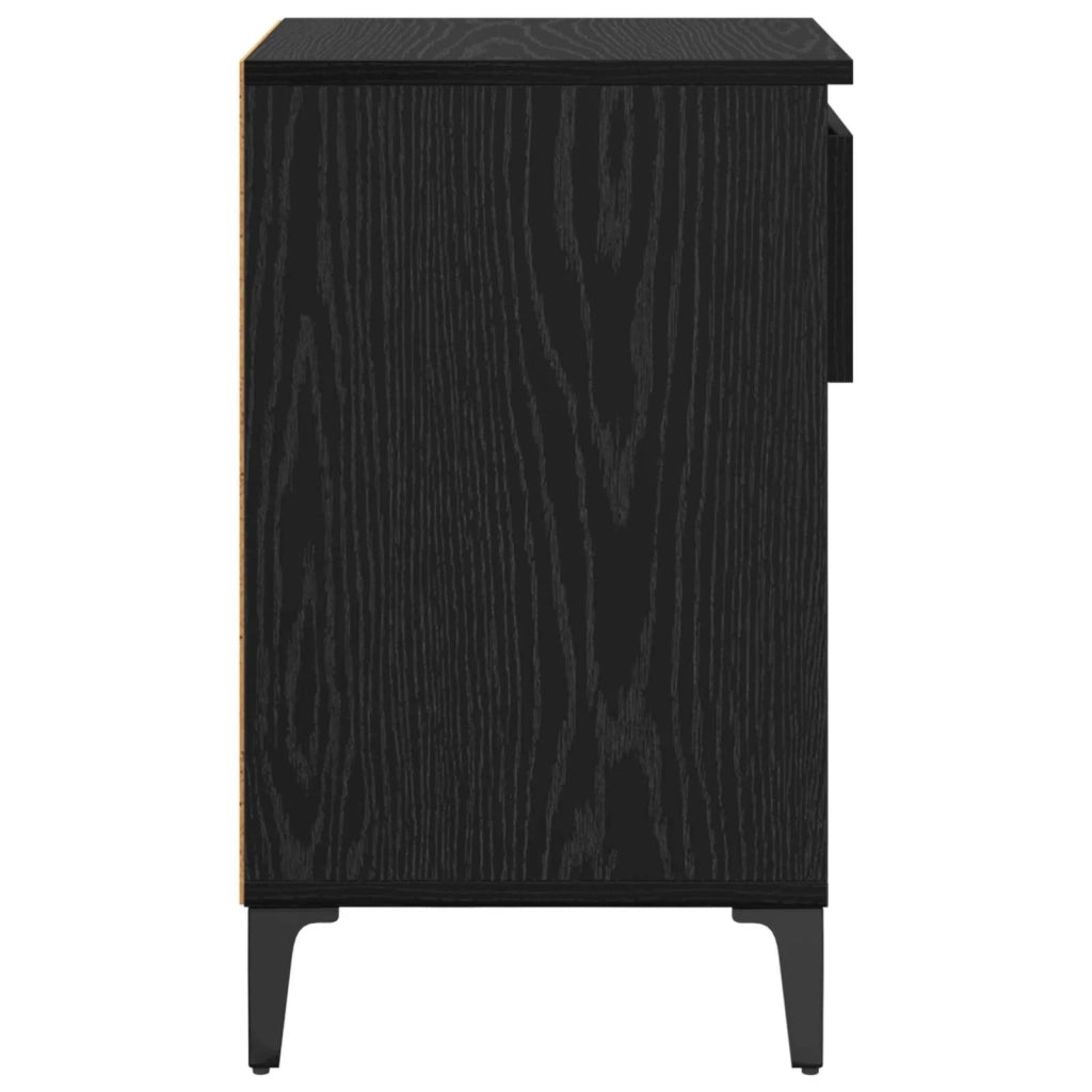 Mobile per scarpe con cassetto Rovere nero 102 x 36 x 60 cm