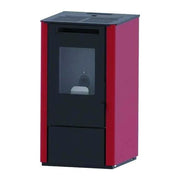 Punto Fuoco stufa a pellet Vania, 9,5 kW, finitura nera goffrata, riscaldamento domestico efficiente