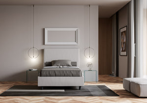 Letto Matrimoniale Francese 140x190 cm Senza Rete Focus Bianco