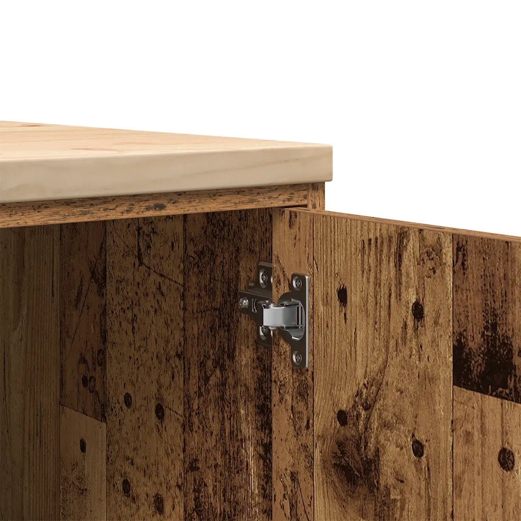 Armadietto per Garage in Legno Vecchio 30x51x85 cm CFW1800190