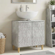 Armadio per Lavabo da Bagno DELFT Grigio Cemento 897008