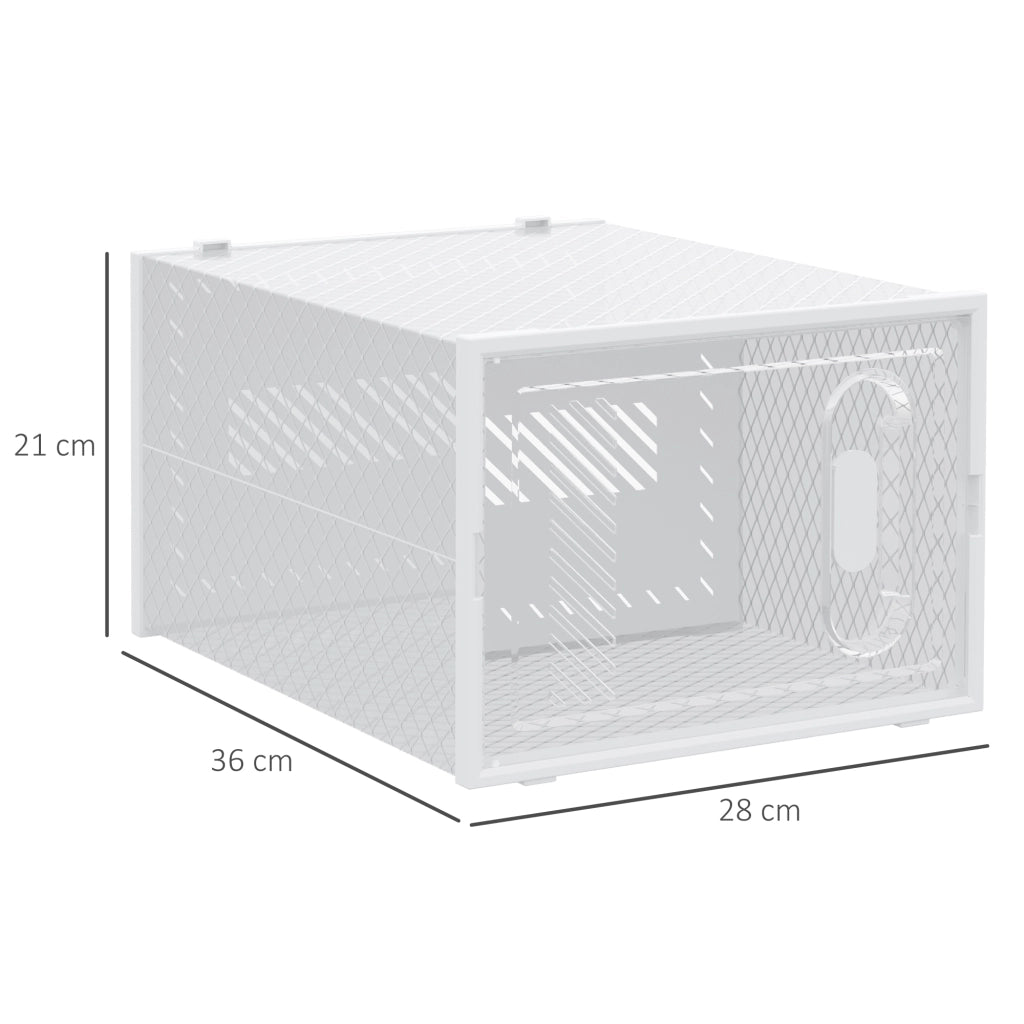 Armadio modulare per scarpe con 8 cubi e ante magnetiche ¨C zephmum ¨C 28x36x21 cm trasparente