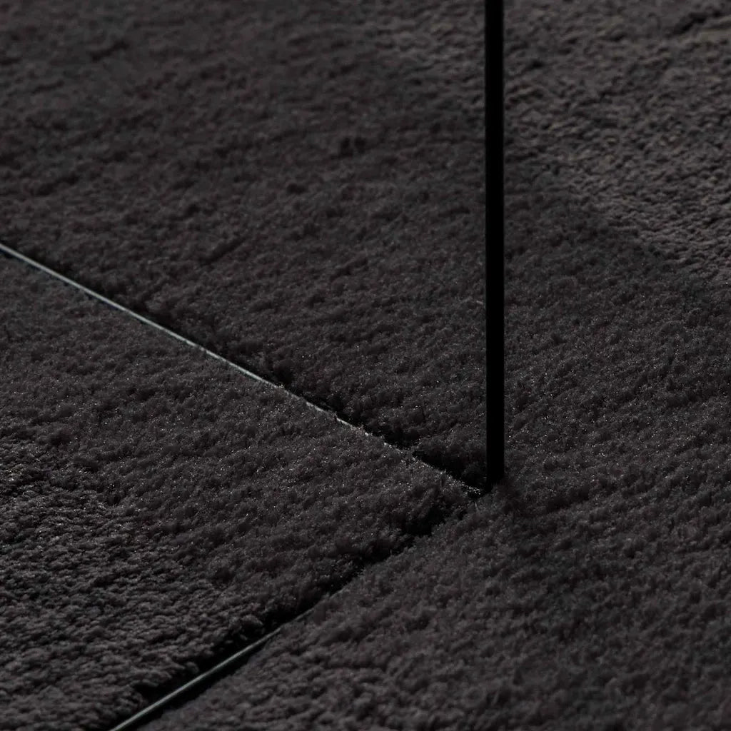 Tappeti per area HUARTE Nero 80 x 150 cm Poliestere 4103698