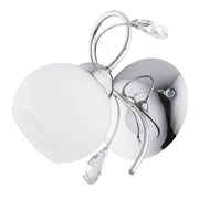 Applique Alfa Livia Pro cromo bianco cristalli E27 15W