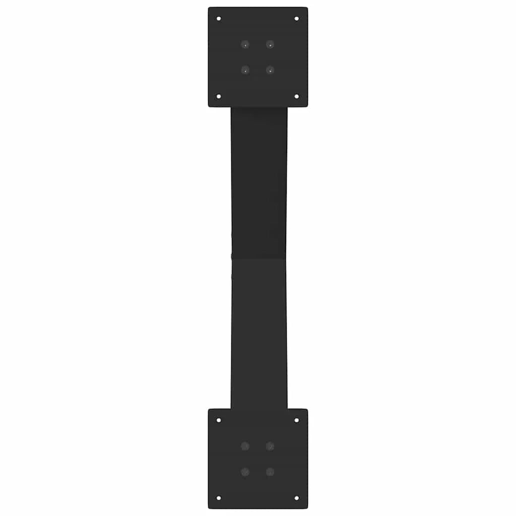 Set di 2 gambe per tavolino da caffè robuste ed eleganti a forma di X 70 x 43 cm stile moderno acciaio nero 02_0057236