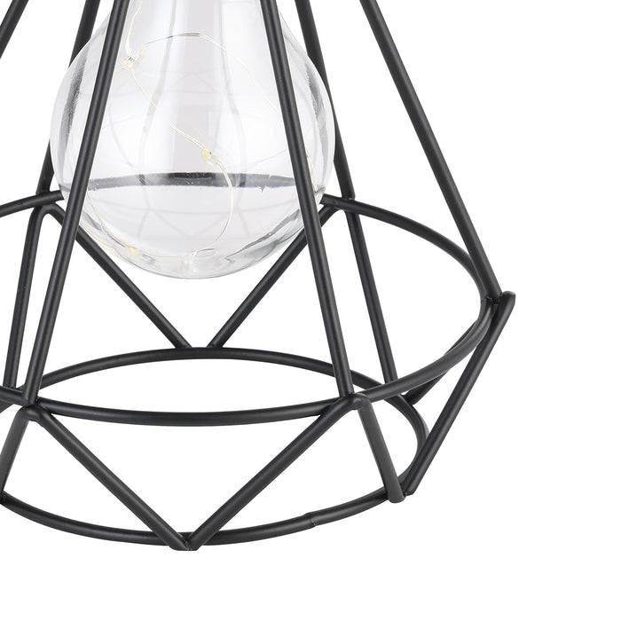 Luce Solare Esterno Contemporaneo Solar Acciaio Nero Policarbonato Trasp Led