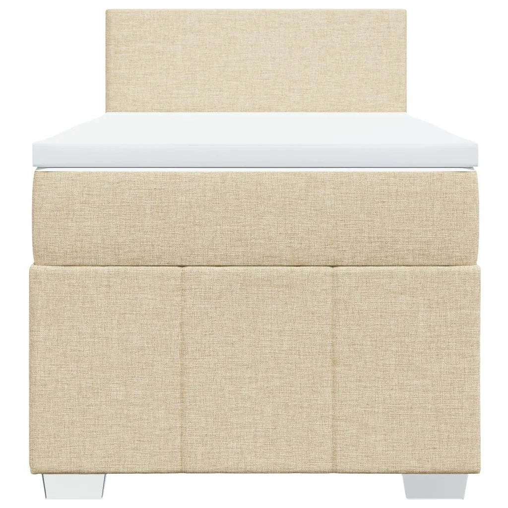 Giroletto a Molle con Materasso Crema 90x200 cm inTessuto 3286949