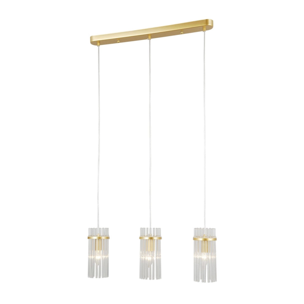 Lampada sospesa Merto 3xE14 oro vetro Italux