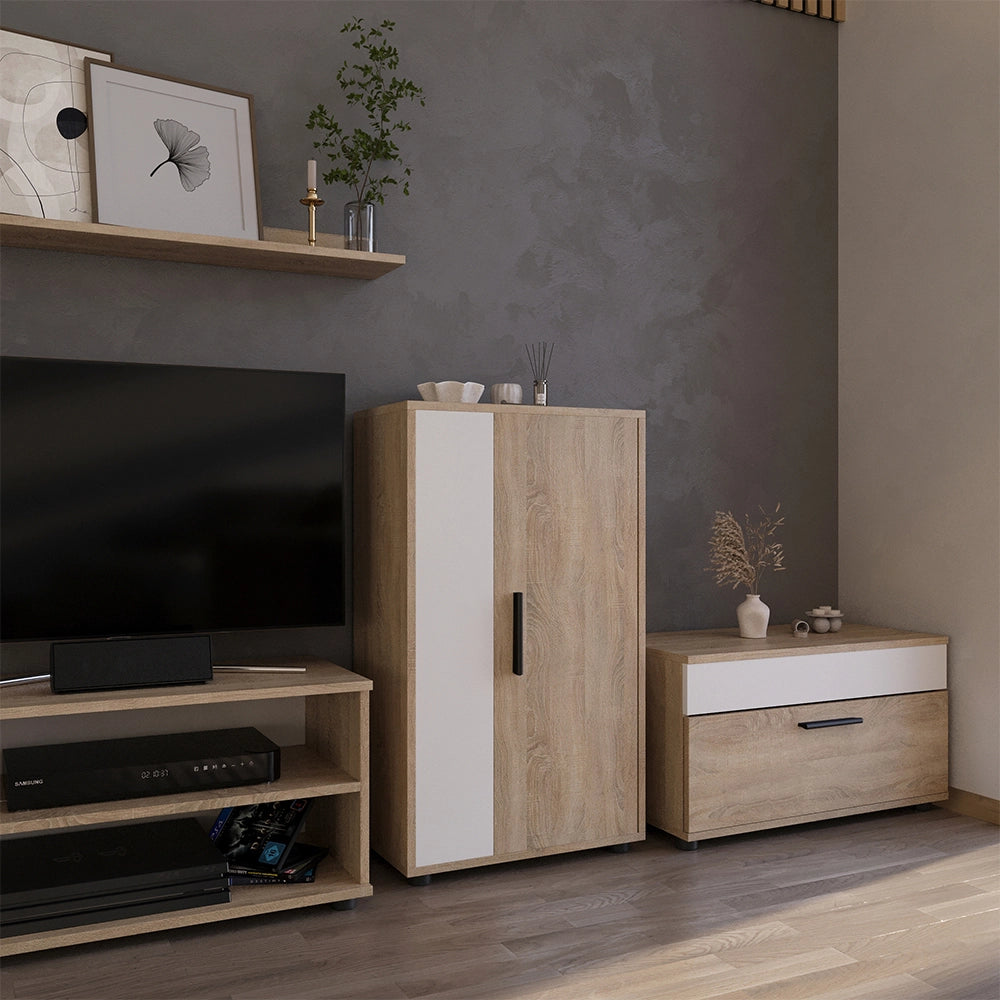 Vicco Cassettiera Sonoma/Bianco 50.1 x 87.3 cm con 2 scomparti