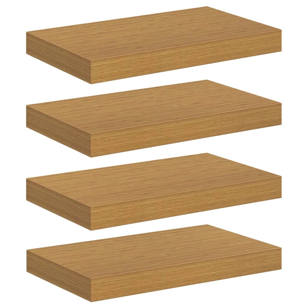 4 pz Scaffale da parete | Ripiano a parete | Mensola a parete Beige 40 x 23,5 x 4 cm