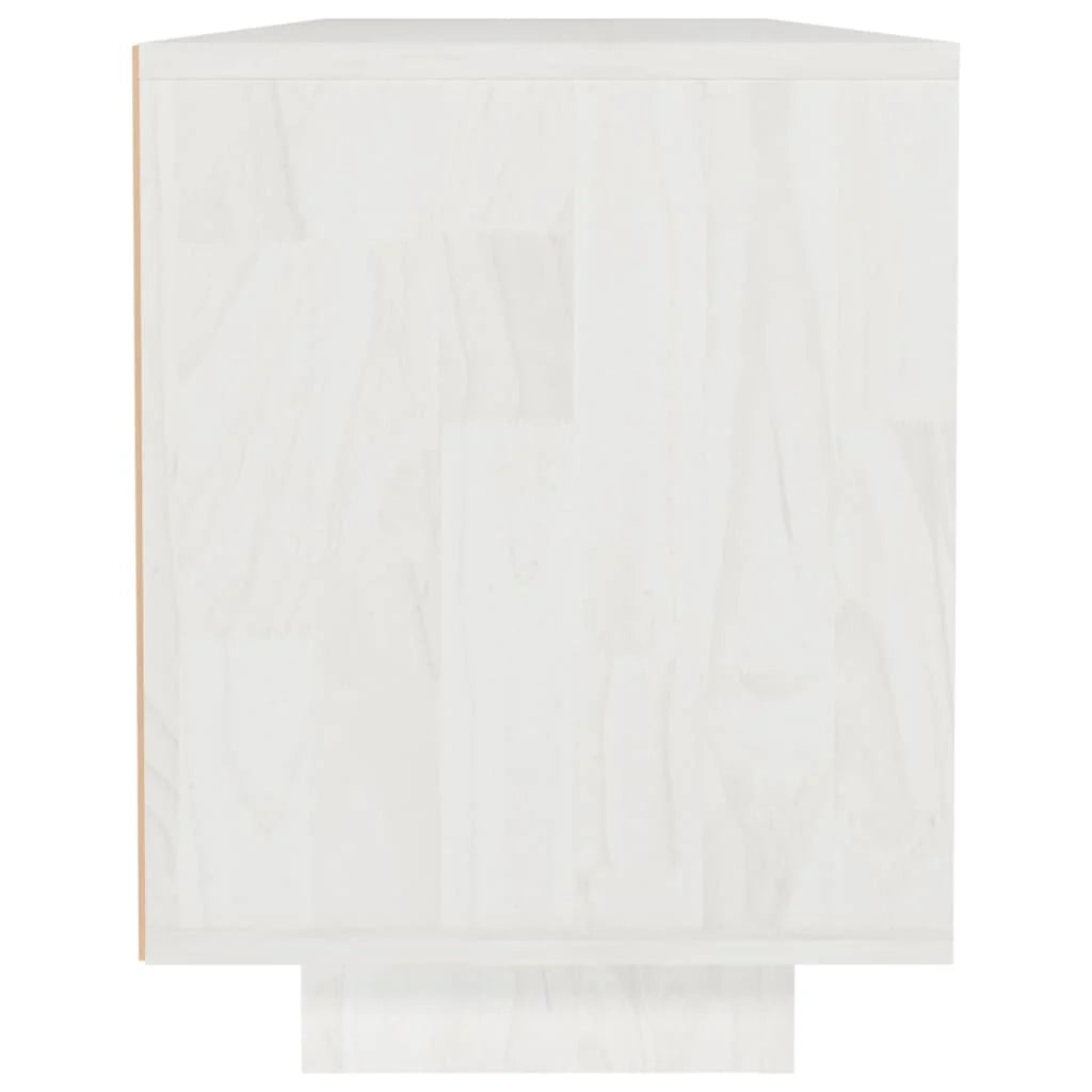 Mobile TV multimediale scaffale TV credenza mobile TV sala da pranzo soggiorno camera da letto 110 x 30 x 40 cm legno di pino massiccio bianco 02_0025720
