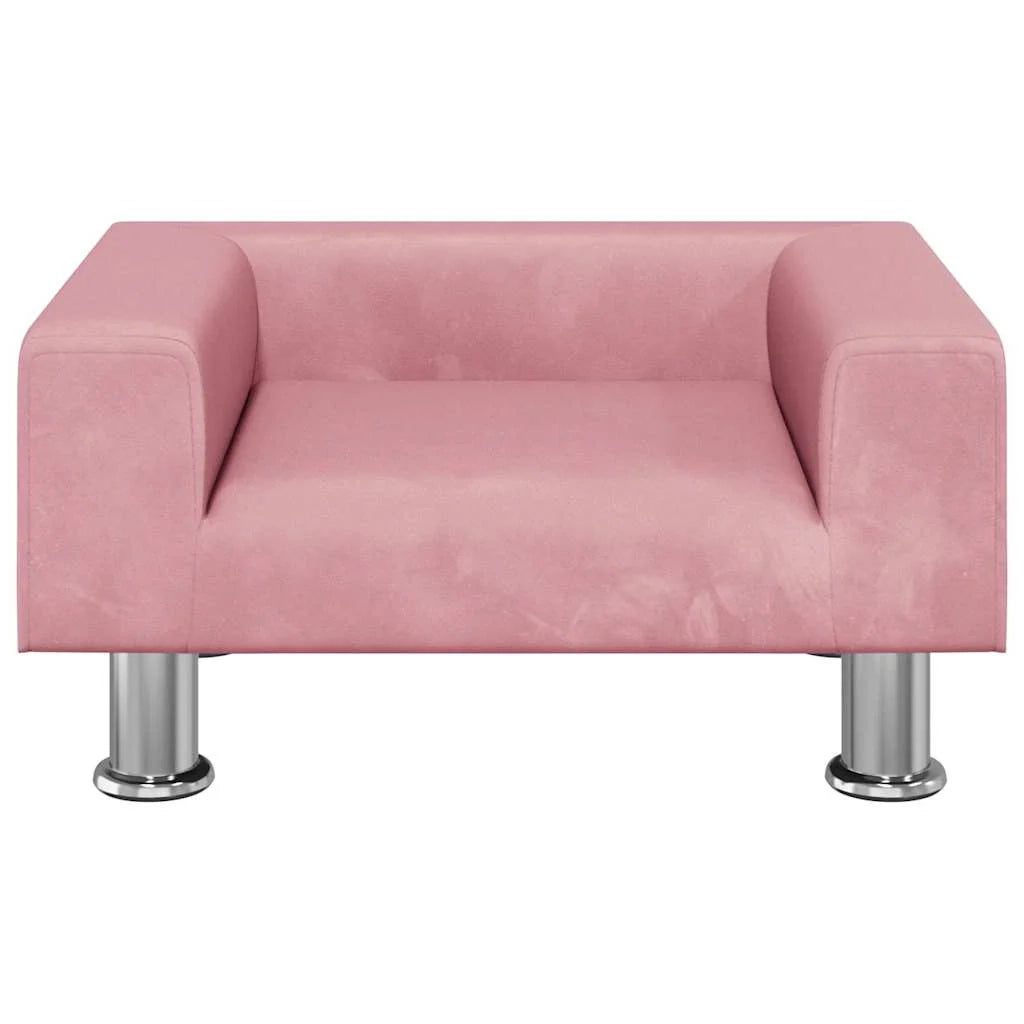 Cuccia per cani comoda 50 x 40 x 26,5 cm velluto rosa 02_0042668