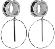 Set di Orecchini in Acciaio Inossidabile 8 pezzi - Dangle Plugs/Tunnels - Comfortevoli - Regalo per Donne/Uomini - Diversi Diametri 6-25 mm - Orecchini per Orecchie
