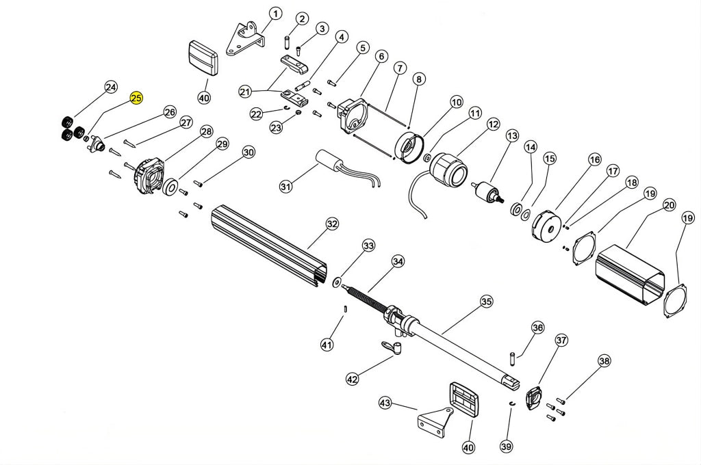 121387 DADO AUTOBLOCCANTE M8 LINEAR 11 VH 230V RICAMBIO