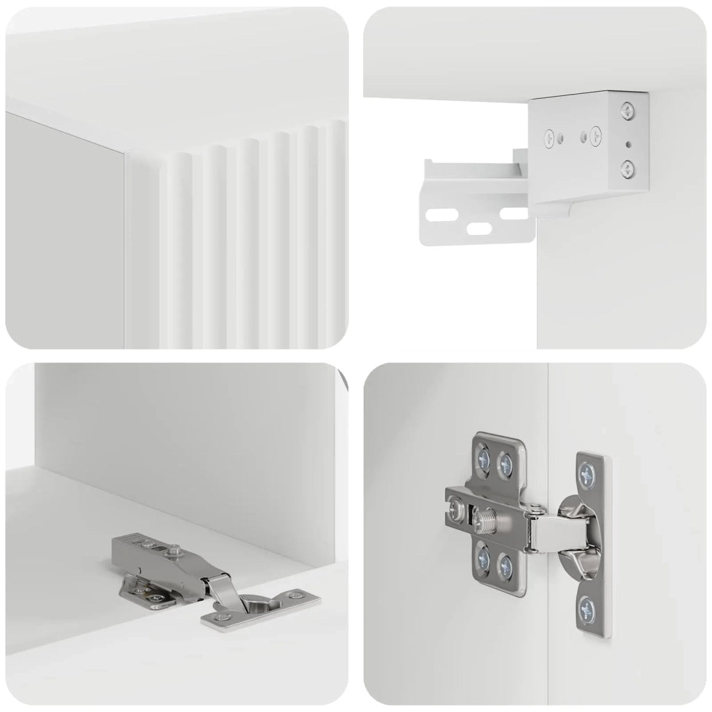 Set mobile TV 4 pcs Bianco Legno multistrato 3409159