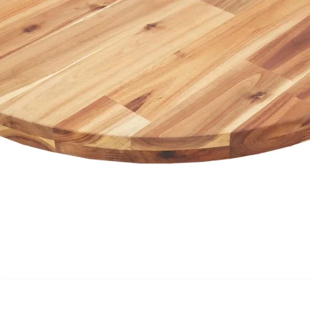 Piano Tavolo Rotondo Ã˜80x2 cm in Legno Massello di Acacia