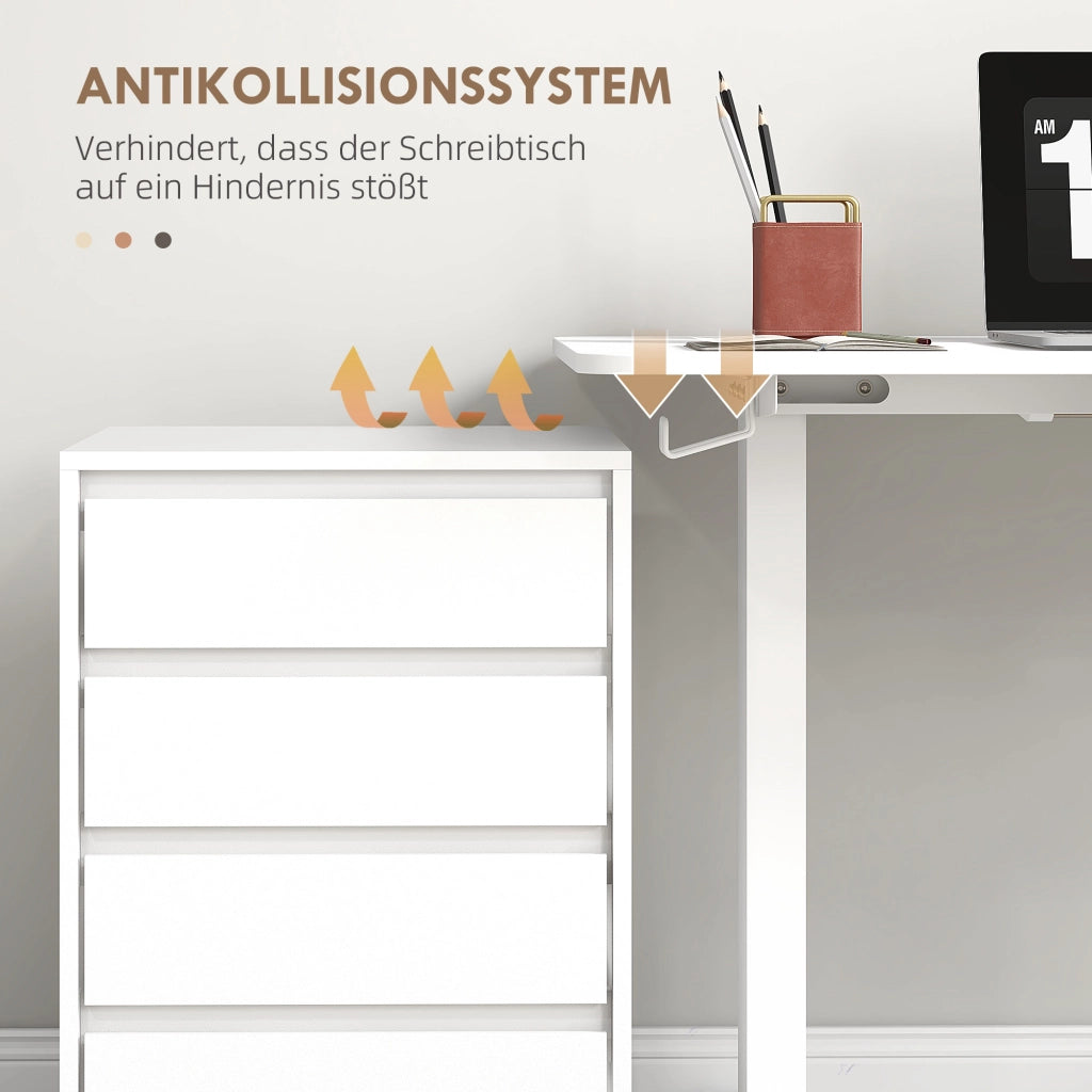 Scrivania regolabile in altezza ¨C Xylo ¨C bianco 120x60x72-116cm