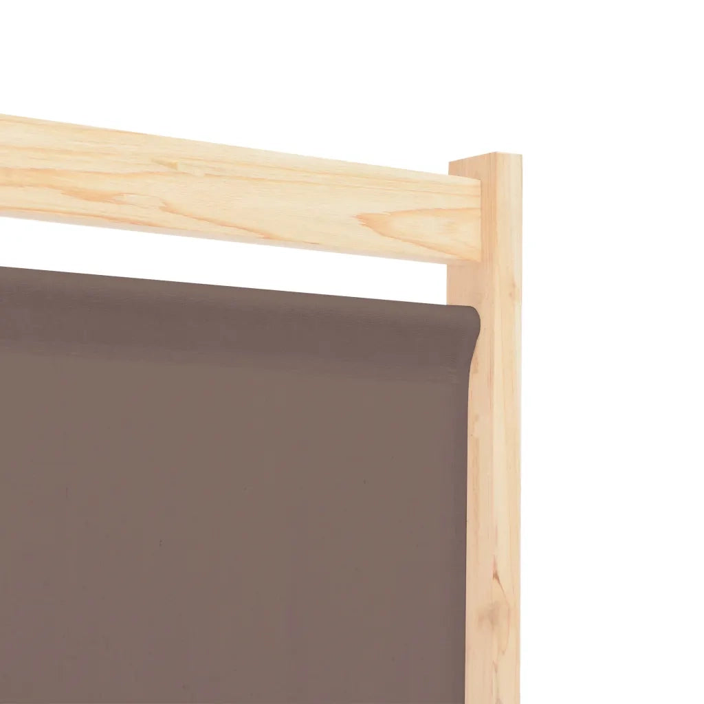 Divisorio Ambienti | Divider per stanze | Paravento a 4 Pannelli Marrone 160x170x4 cm in Tessuto