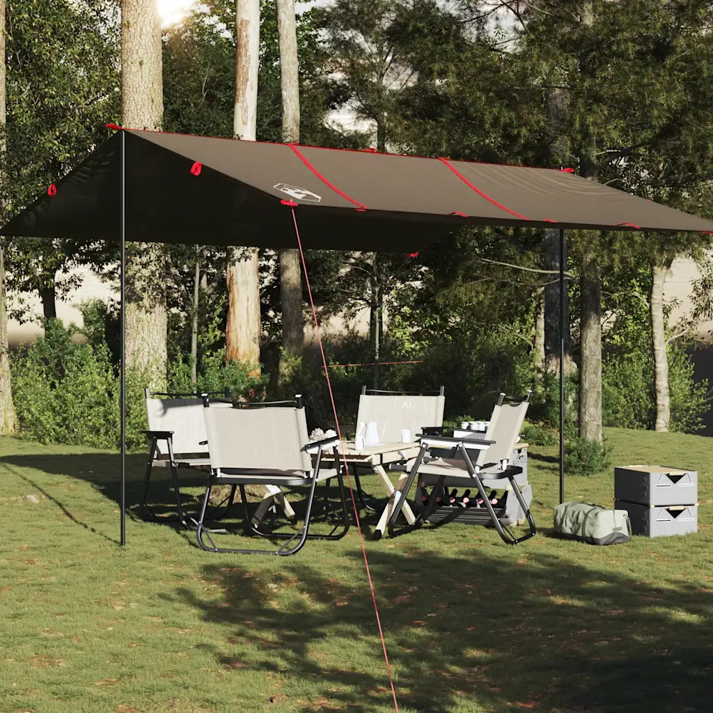 Telone da campeggio | Tenda da campo Marrone 451x420 cm Impermeabile