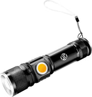 Lanterna Militare - Lanterna LED Ricaricabile - Multi Funzione - Impermeabile - per Casa, Campeggio, Emergenze