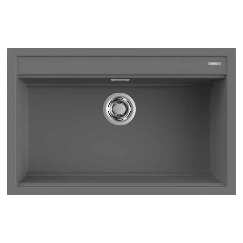 Lavello Elleci Incasso 1 vasca 79x51 Best 130 Keratek Plus Grigio Dark Grey LKB13099