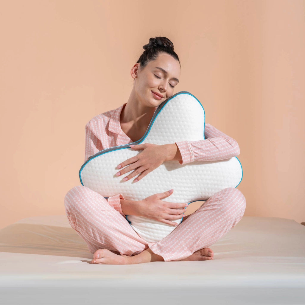 Cuscino Cervicale Memory Foam Ergonomico a Forma di Farfalla – 57x45x13 cm | Cuscino Ortopedico per Dolori Cervicali | Supporto per Schiena e Collo | Rivestimento Traspirante e Sfoderabile