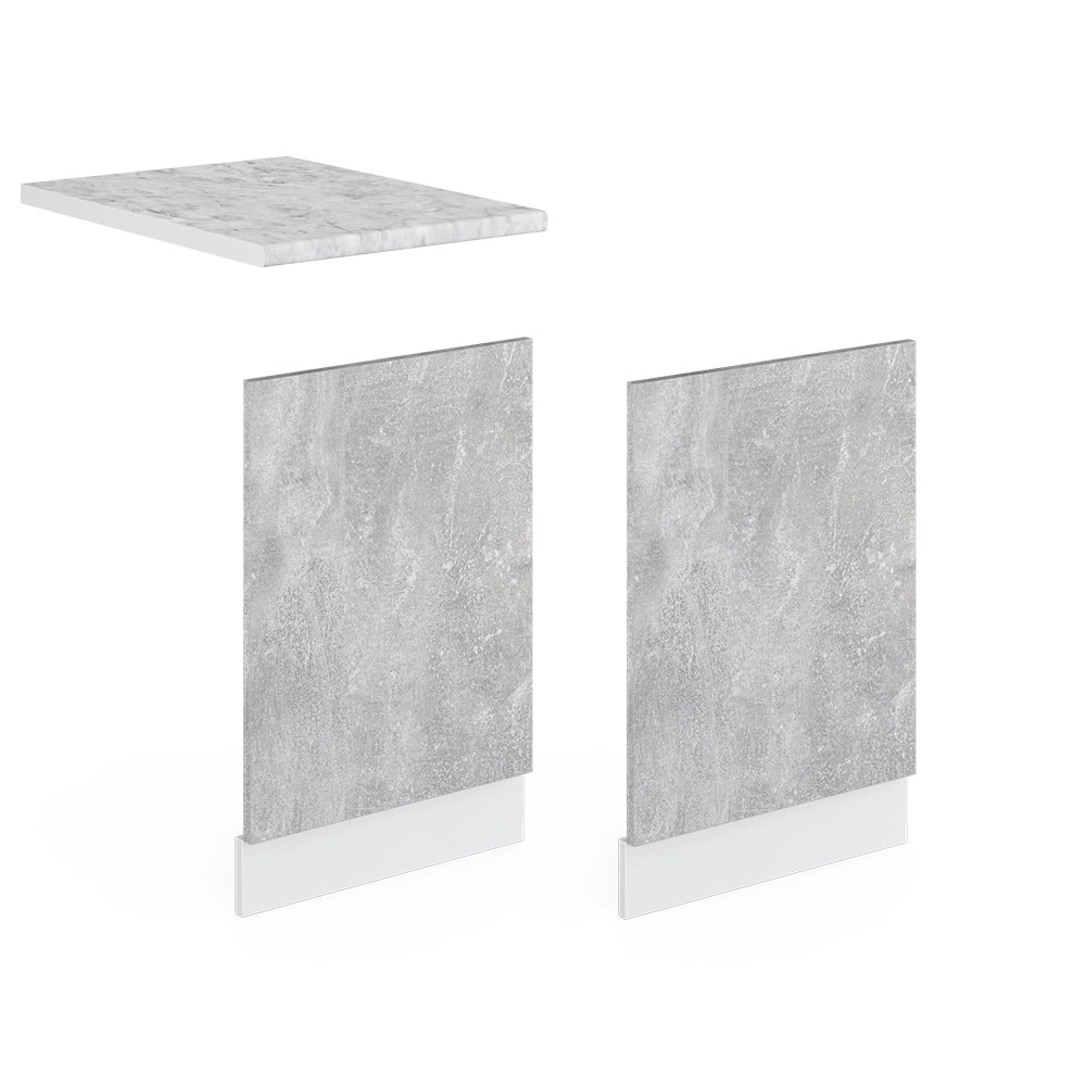 Vicco Pannello frontale Calcestruzzo 45 cm senza piano di lavoro