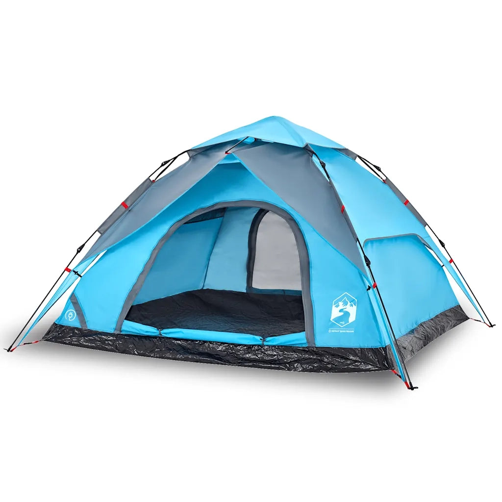 Tenda a Cupola da Campeggio 5 Persone Blu a Rilascio Rapido 4004186