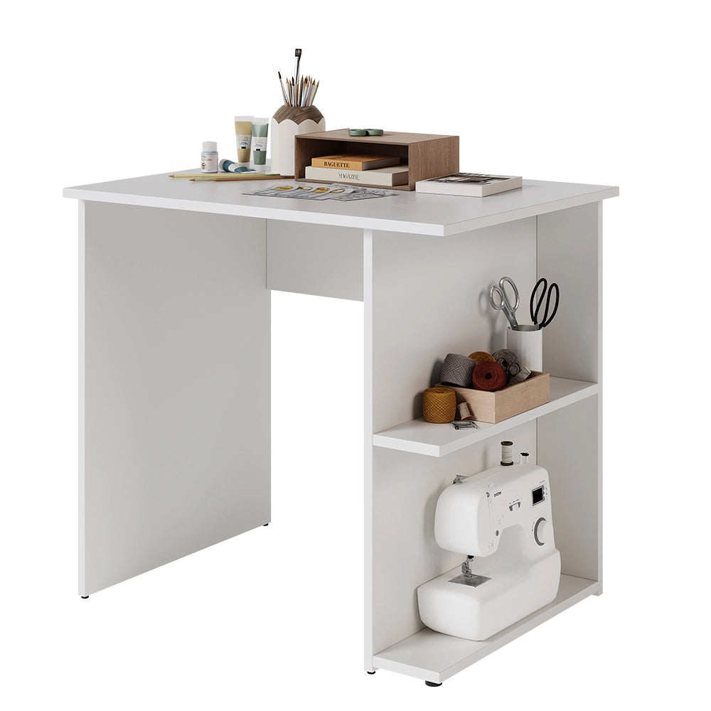 Vicco Scrivania con ripiani Bianco 82 x 60 cm