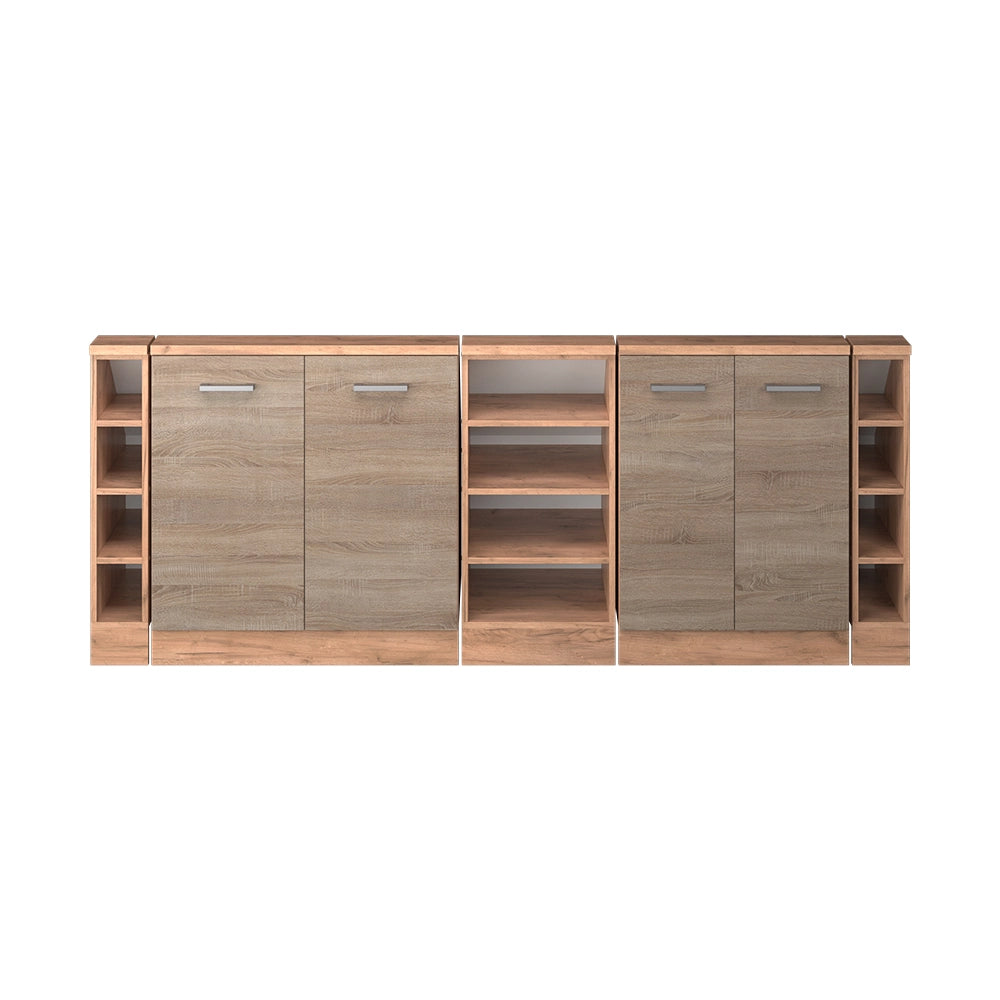 Set di mobili sottotetto Rion Sonoma/Rovere dorato Set di 5 Vicco