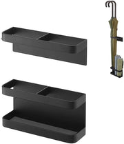 Sostegno di Ombrello in Alto Regolabile - Montaggio Magnetico alla Parete - Raccogliacqua - Design Moderno - Acciaio di Carbonio